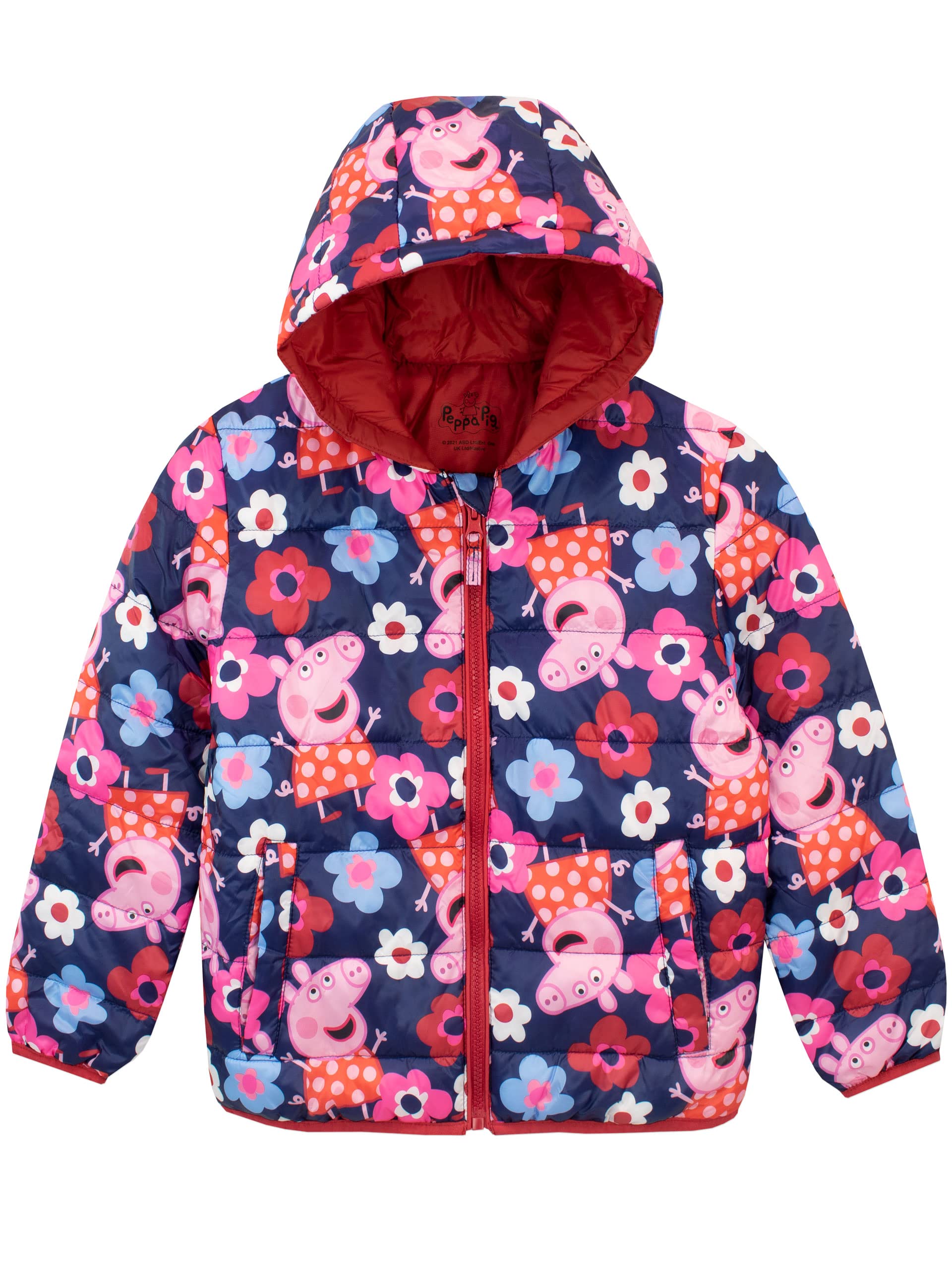 Peppa Pig Girls Winter Coat - Waterproof & Warm Outerwear for Kids - Perfect for School, Playdates & Outdoor Adventures