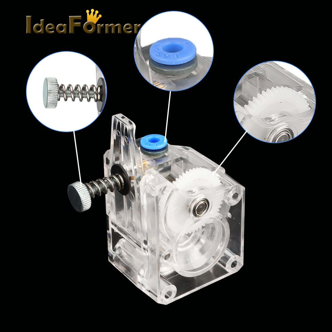 Dual Drive Bowden Direct Extruder for Ender-3 & CR10 3D Printers - Compatible with 1.75mm Filament | High Precision Extrusion for PLA, ABS, PETG | Perfect for DIY 3D Printing Projects & Professional Prototyping