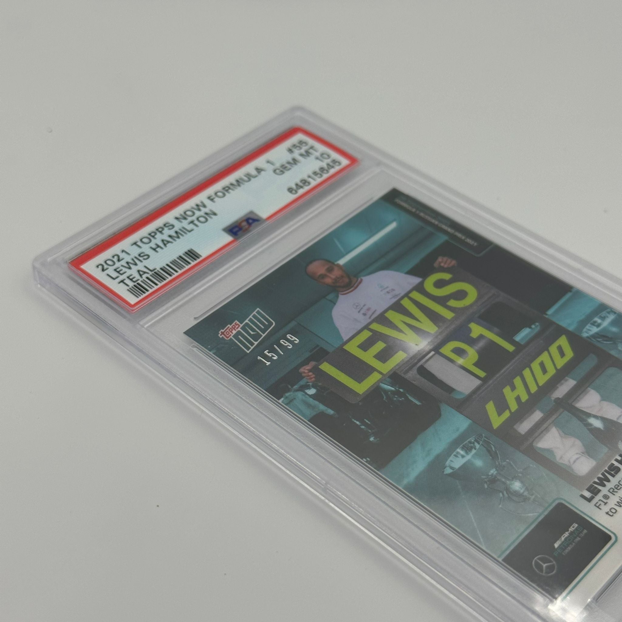 PSA 10 Lewis Hamilton #55 First Driver to Win 100 Races - 15/99 Rare Collectible Trading Card for F1 Fans & Sports Memorabilia Collectors