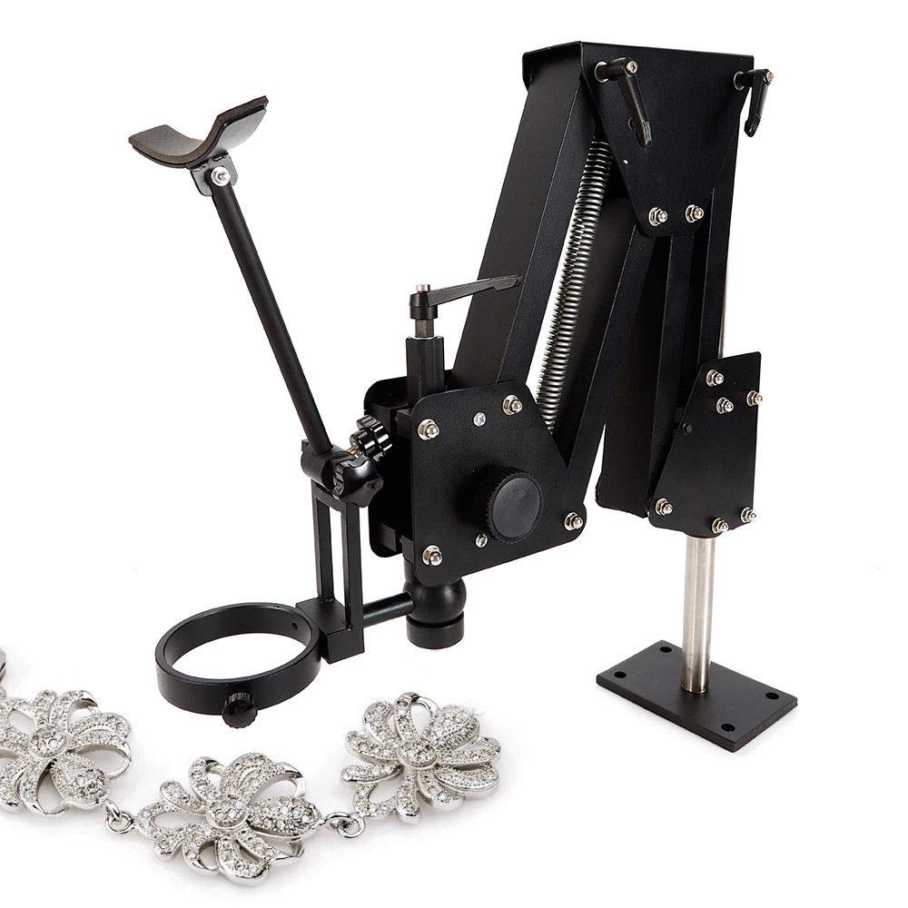 85mm Multi-Directional Jewelry Inlaid Stand for Micro-Setting - Precision Jewelry Making Tool (Microscope Not Included) | Perfect for Gemstone Setting, Watch Repair & Detailed Craft Work (USA Stock)