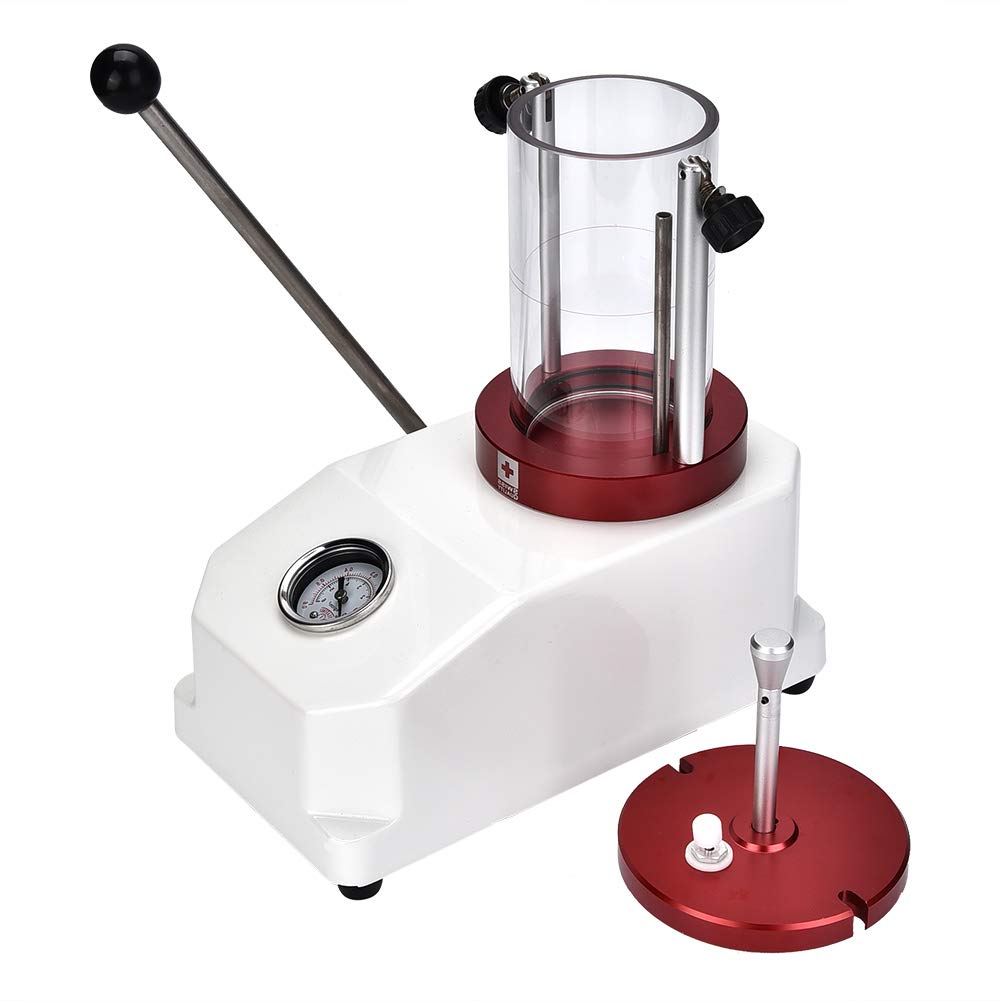 Professional Watch Pressure Tester & Waterproof Testing Machine - Dual Watch Case Resistance Tester with Transparent Cylinder for Watchmakers & Repair Shops | Perfect for Luxury Watch Maintenance, Diving Watch Certification & Professional Watch Repair Services