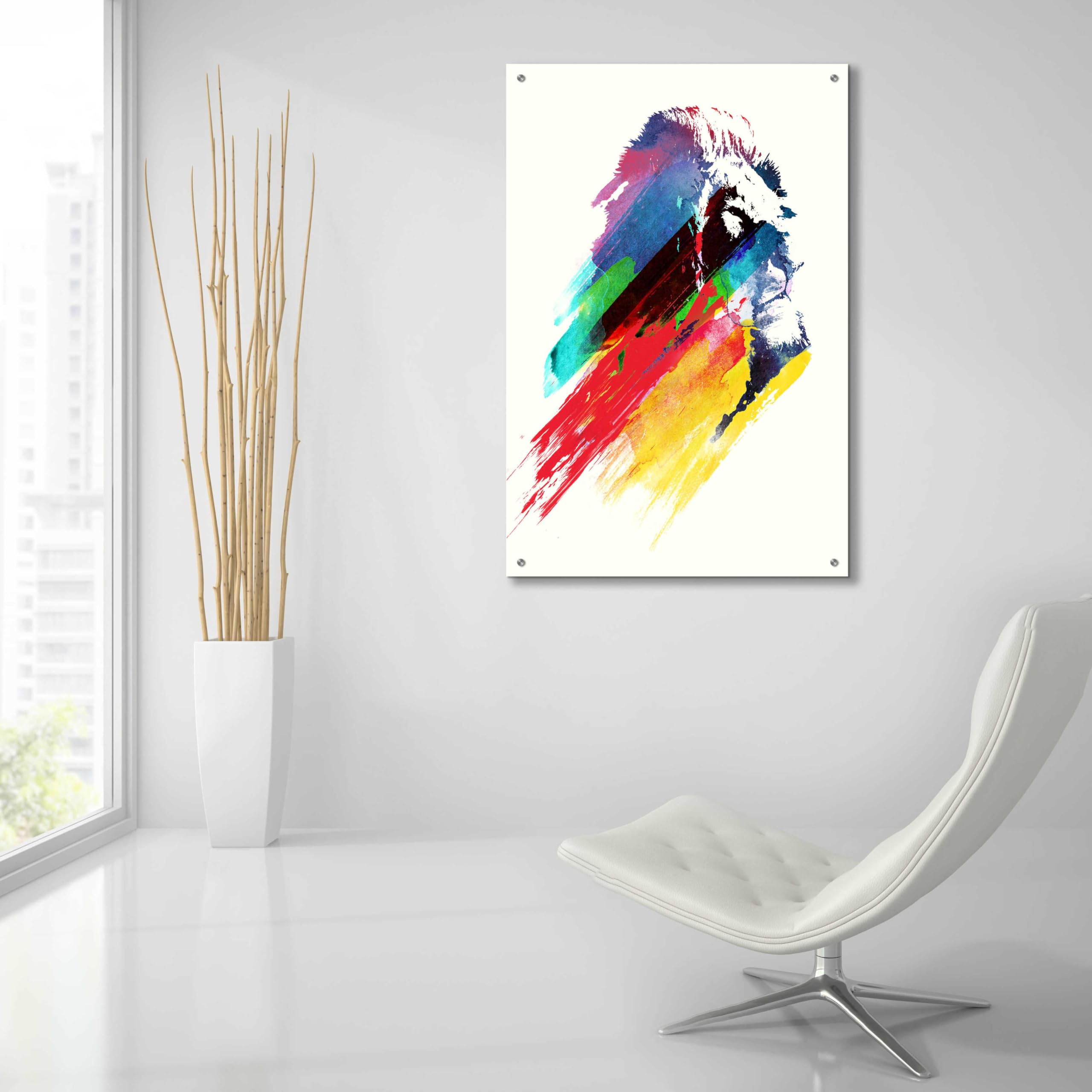 Epic Art 'Our Hero' by Robert Farkas - Premium Acrylic Glass Wall Painting 24x36 Inches - Perfect for Living Room, Bedroom, or Office Decor