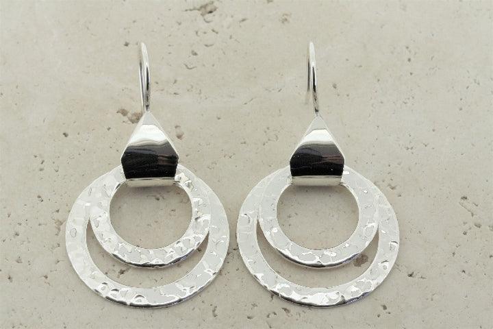 2 Pack Sterling Silver Circle Drop Earrings for Women - Elegant Dangle Hoop Earrings for Everyday Wear, Party & Gift Giving