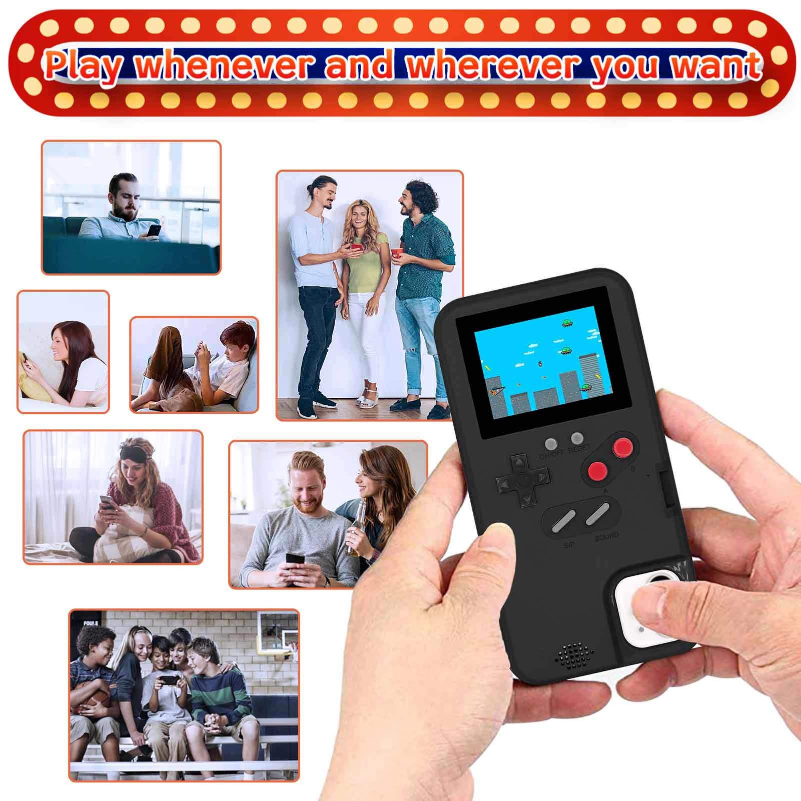 LucBuy Retro Game Console Case for iPhone 11 Pro Max - Shockproof Protective Cover with 36 Built-in Games & Full Color Display | Perfect for Gaming, Travel & Outdoor Activities (Black)