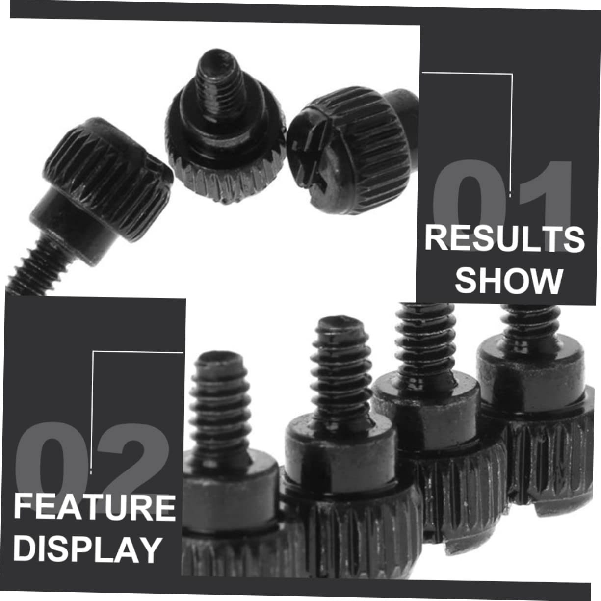 100pcs Black Knurled Thumb Screws for Computer Case - Oxidation Resistant Replacement Screws for PC Chassis & DIY Computer Builds | Perfect for PC Upgrades, Maintenance and Hardware Repairs
