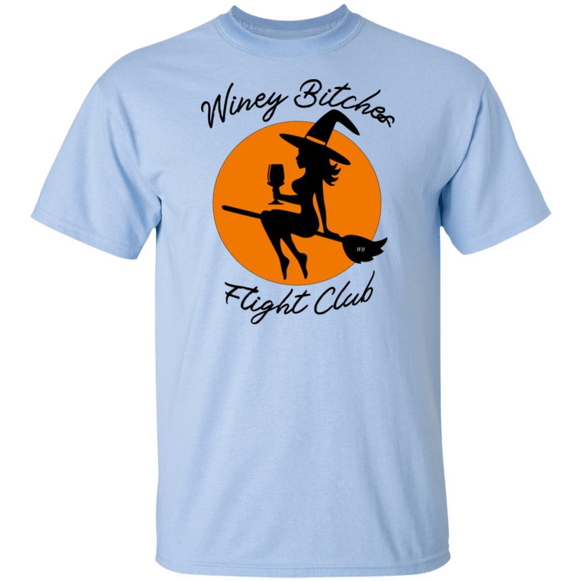 WineyBitches.Co Ultra Soft Cotton T-Shirt - Winey Bitches Flight Club Graphic Tee for Women | Perfect for Casual Wear, Girls Night Out & Wine Tasting Events