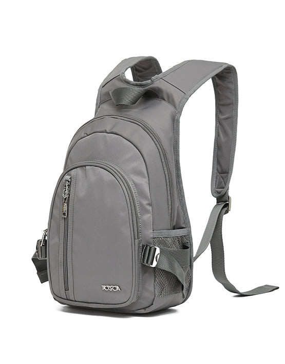Tosca TCA953 Anti-Theft Slim Backpack for Travel & Work - Lightweight, Secure & Stylish Khaki Daypack for Commuters, Students & Outdoor Adventures