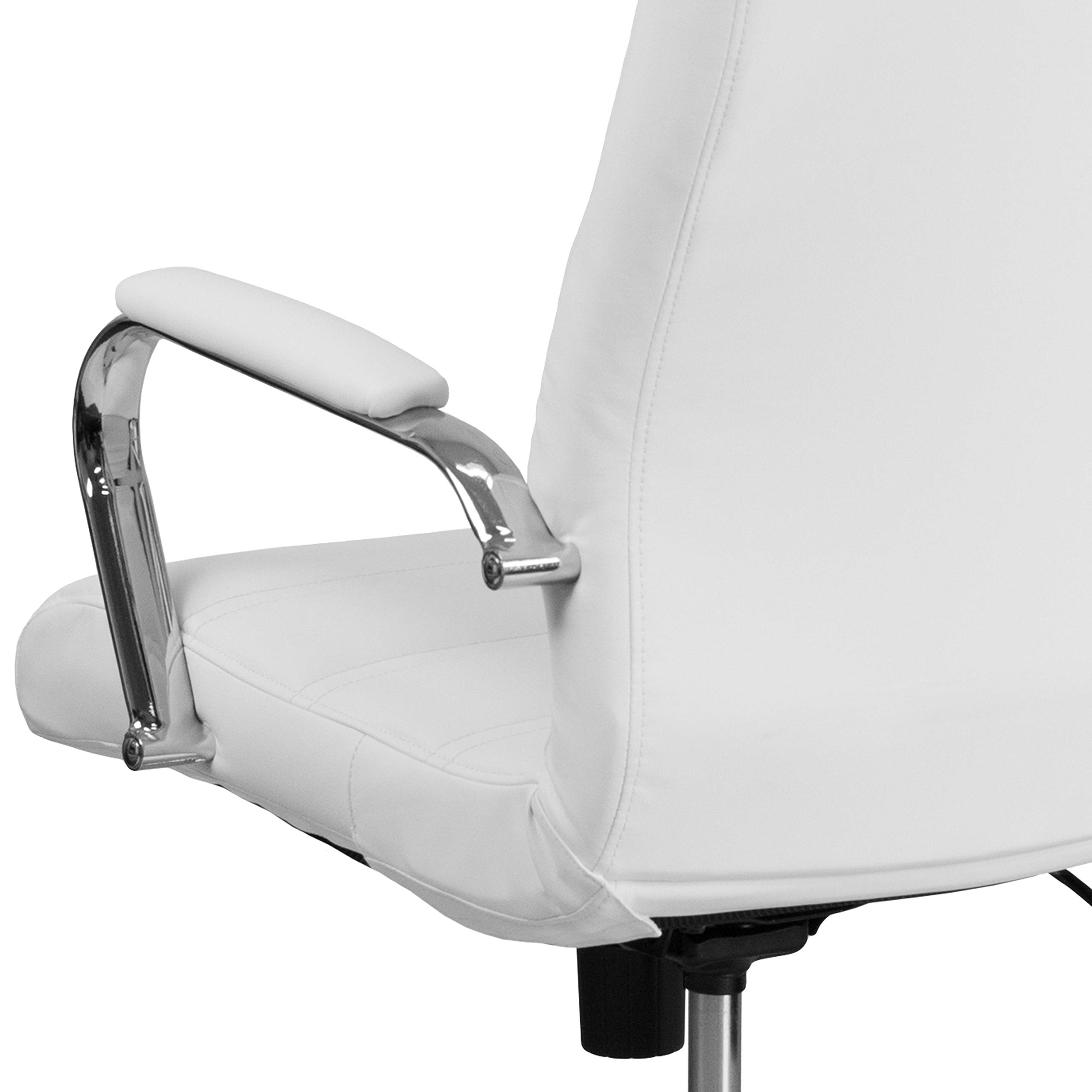 Whitney High-Back LeatherSoft Office Chair - Adjustable Swivel Desk Chair with Armrests for Home & Office Workspace