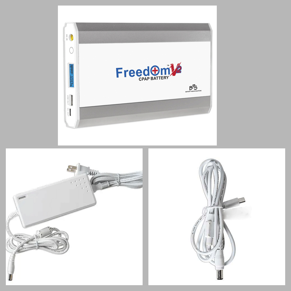 Freedom V² CPAP Universal Battery Kit - Portable Power Solution for Sleep Apnea Therapy - Perfect for Travel, Camping & Power Outages