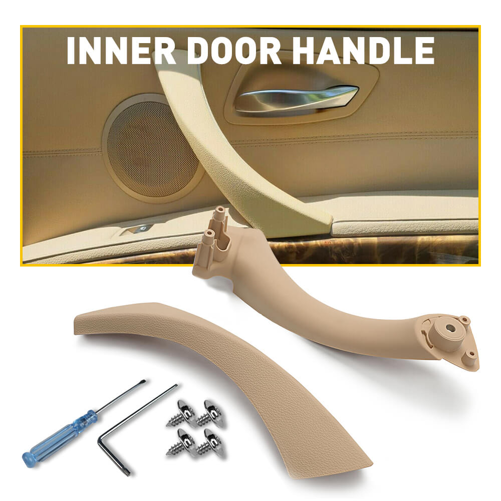 BMW 2004-2012 Right Front & Rear Interior Door Handle Replacement - OEM Style Car Door Handle for E60 E61 E63 E64 5 6 Series (Perfect for DIY Repair & Interior Upgrade)