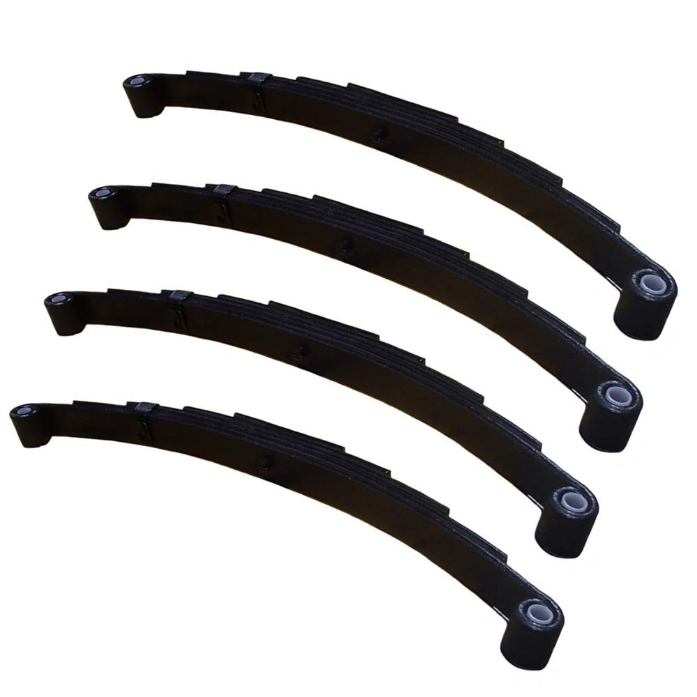 RAParts 4 Trailer Leaf Springs - 5 Leaf Double Eye, 3000lbs Capacity, Fits 5,200-6,000 lb Axles | Heavy-Duty Replacement for Utility & Boat Trailers