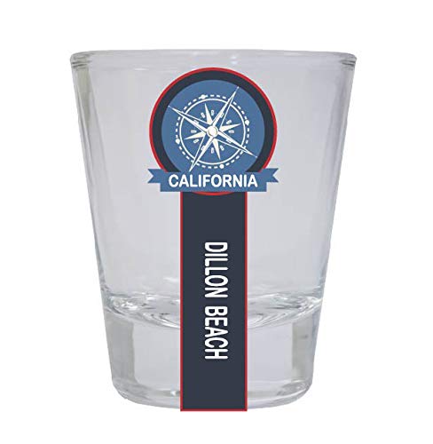 California Dillon Beach Nautical Souvenir Round Shot Glass - Perfect for Beach Parties, Barware Collectors & Coastal Home Decor