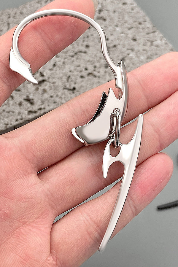 Thorn Spine Skeleton Mechanical Wind Earhook - Stylish Open-Ear Headphones for Running, Cycling & Outdoor Sports | Wireless Bluetooth Bone Conduction Headset for Gym Workouts & Daily Commute