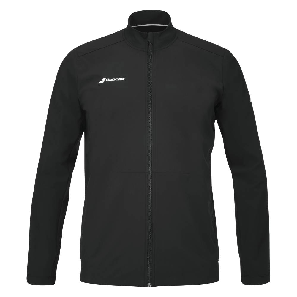 Babolat Junior's Play Jacket - Black - Lightweight Tennis Jacket for Kids - Perfect for Training, Matches & Outdoor Sports
