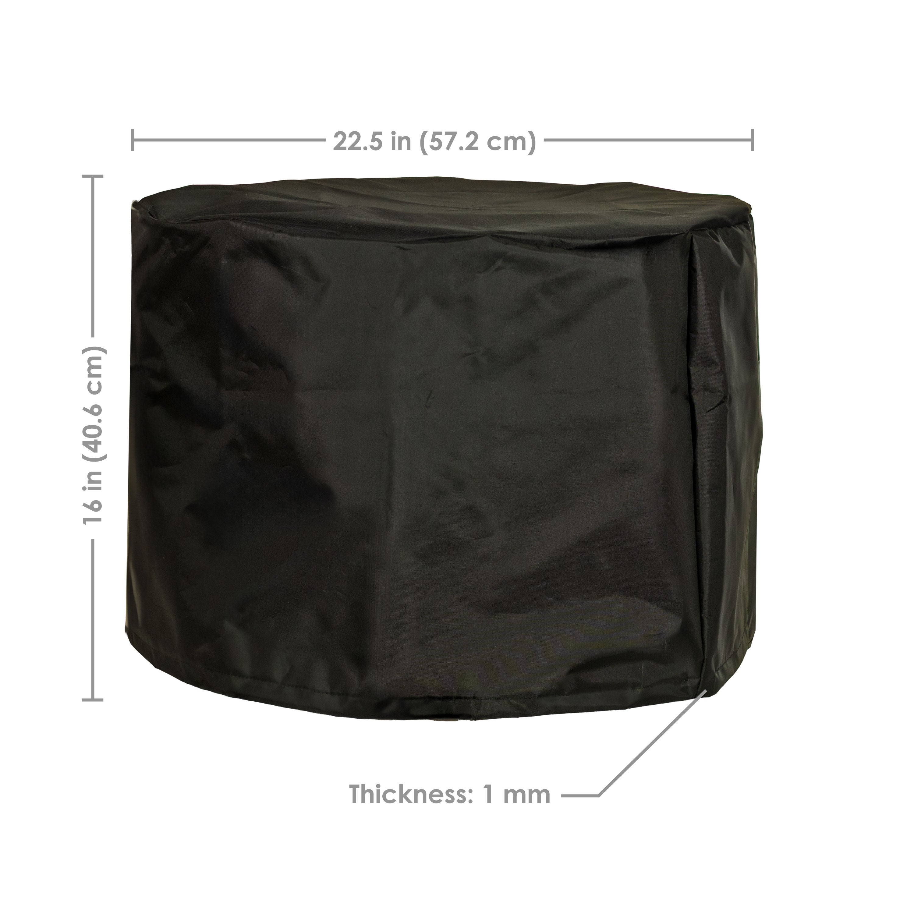 Sunnydaze Oxford Cloth Fire Pit Cover - Black, 22.5