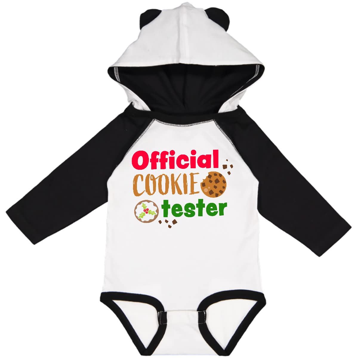 Inktastic Official Cookie Tester Christmas Cookies Long Sleeve Baby Bodysuit - Fun Holiday Outfit for Infants & Toddlers, Christmas Photo Shoot, Family Matching Pajamas, Festive Gift Idea