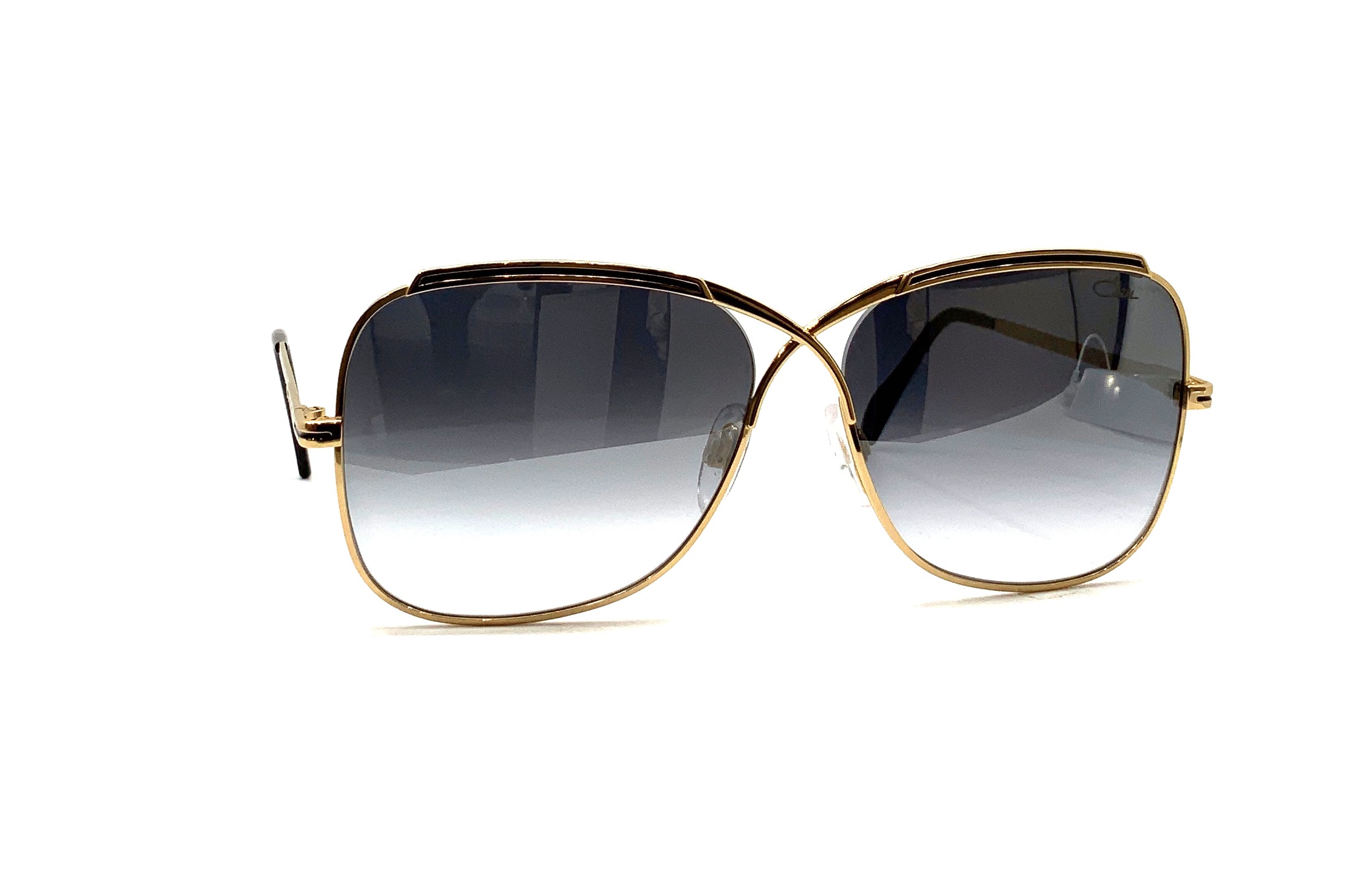 Cazal 224/3 Sunglasses - Gold & Grey Aviator Style for Men & Women | UV Protection, Fashion Eyewear for Outdoor, Driving & Travel