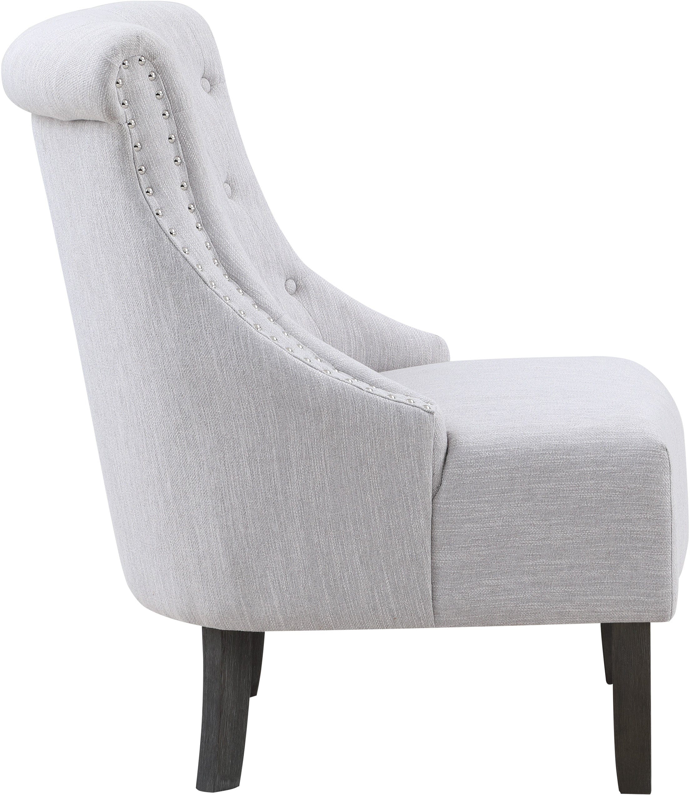 Office Star Evelyn Tufted Chair with Grey Wash Legs - Ergonomic Office Chair for Home & Workspace - Comfortable Desk Chair for Long Hours of Sitting [SB586]