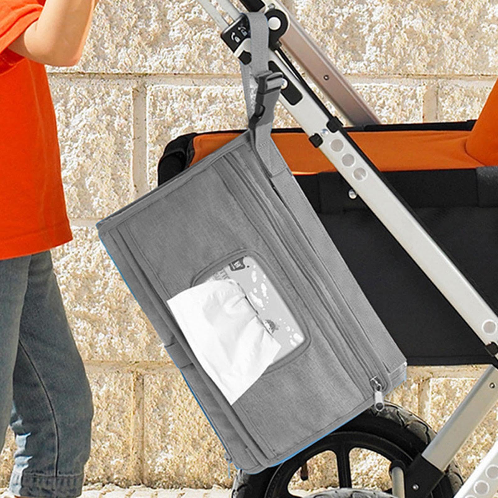 Portable Baby Travel Changing Pad - Waterproof Diaper Changing Mat with Pockets, Foldable Toddler Pee Bed Pad for On-the-Go Parents | Ideal for Airplane, Car & Outdoor Diaper Changes