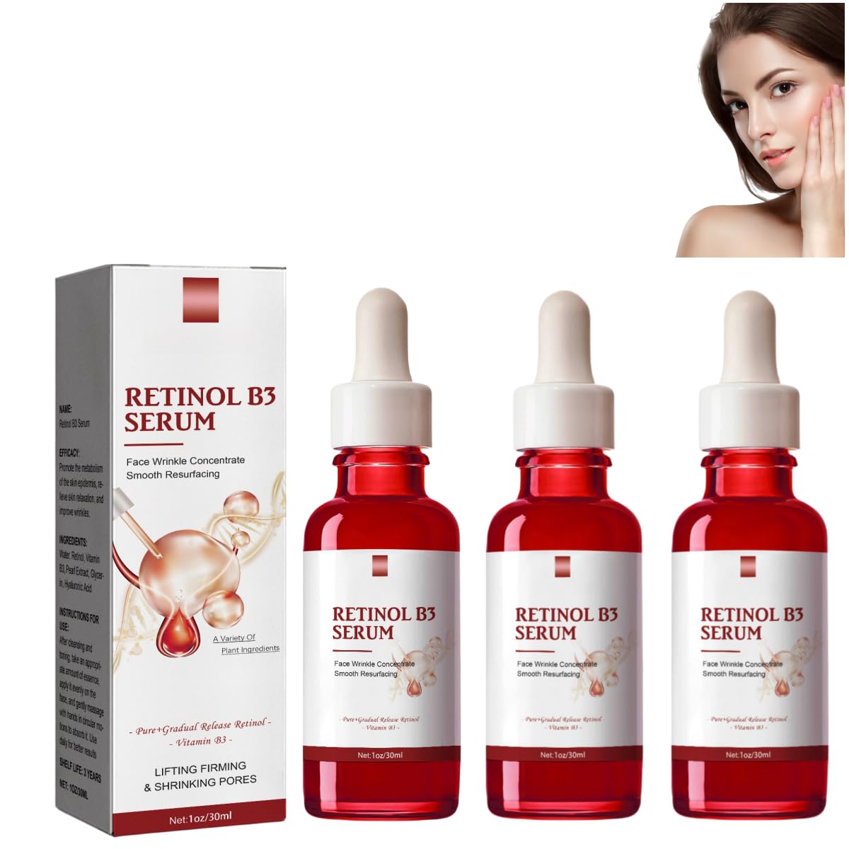 Best Retinol & Niacinamide Serum for Wrinkles & Sun Damage - Anti-Aging Facial Treatment for Youthful Skin | Day & Night Moisturizer for Women & Men