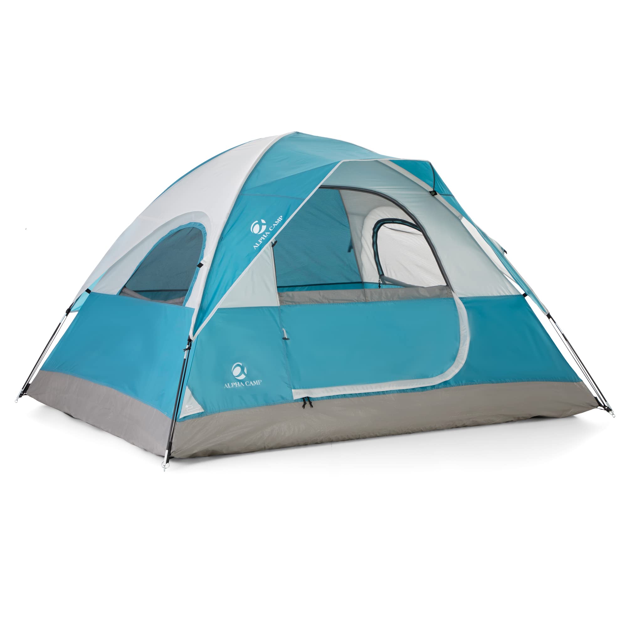 ALPHA CAMP 3-4 Person Dome Tent with Carry Bag - Lightweight Waterproof Backpacking Tent for Camping, Hiking & Outdoor Adventures | Perfect for Family Camping Trips & Backpacking Expeditions