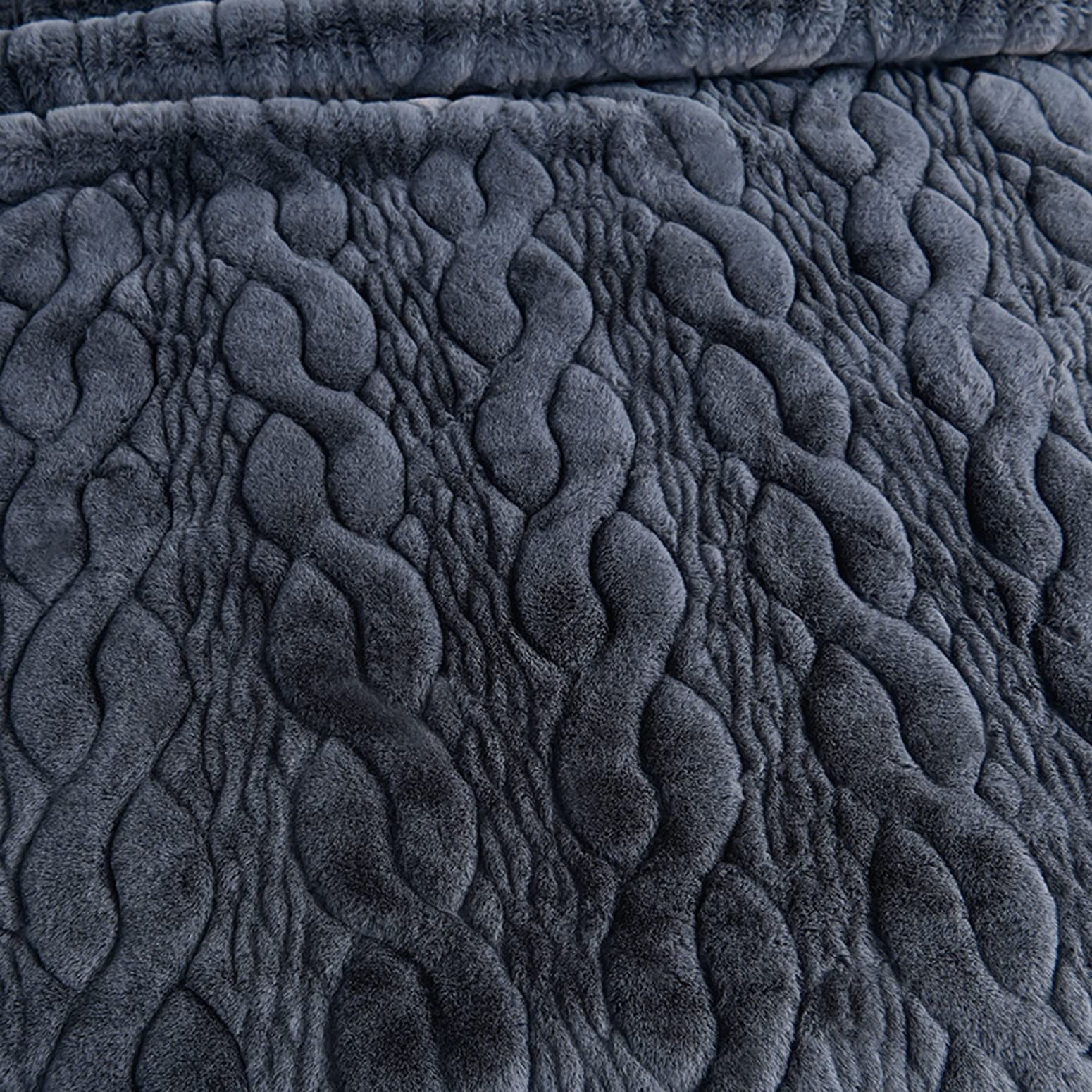 LGYKUMEG 13lb Heavy Korean Mink Blanket - Ultra Soft & Warm 2-Ply Reversible Flannel Fleece Bed Blanket (79