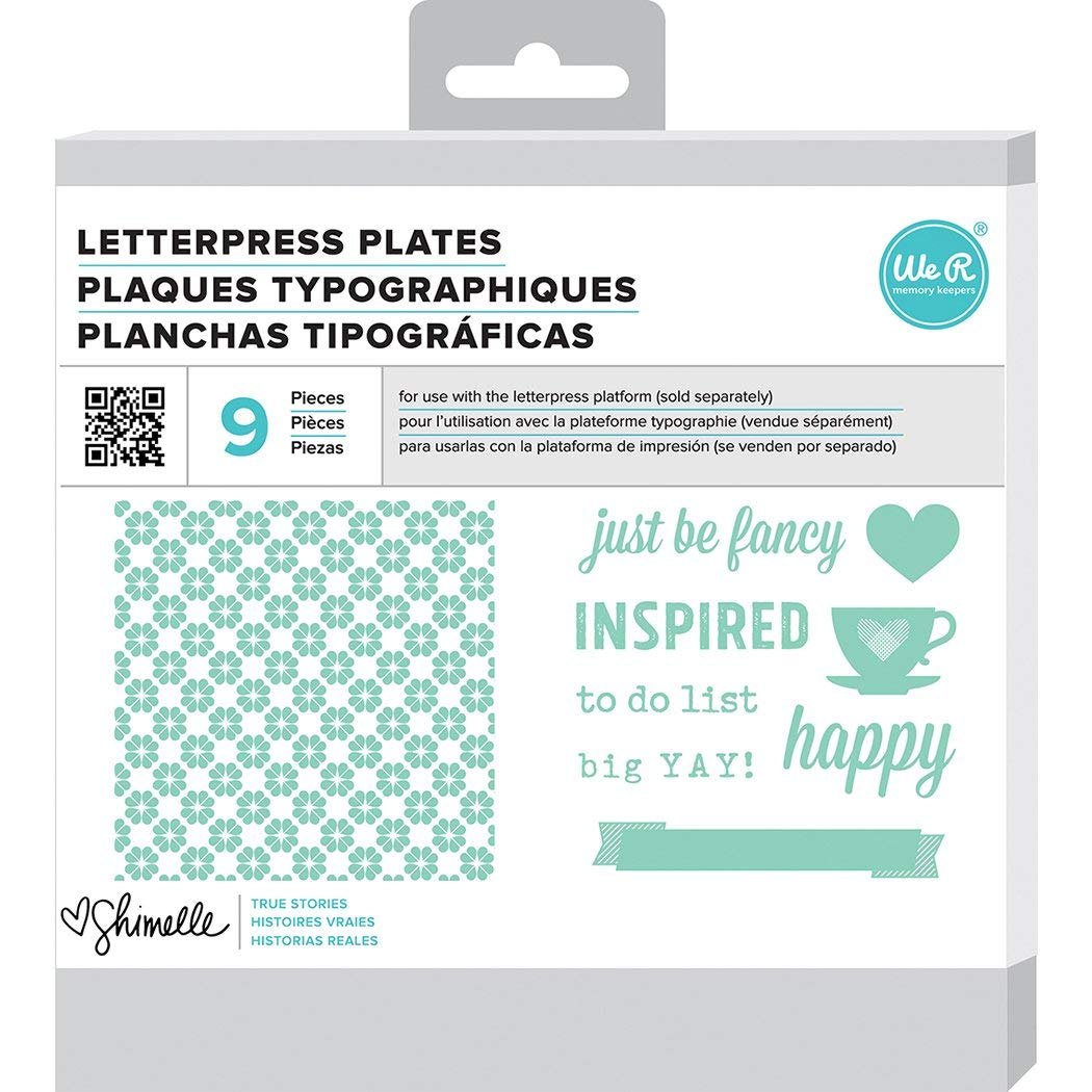 Shimelle True Stories Lifestyle Letterpress Plates - Handmade Crafting & Scrapbooking Supplies for DIY Cards, Journals, and Home Decor