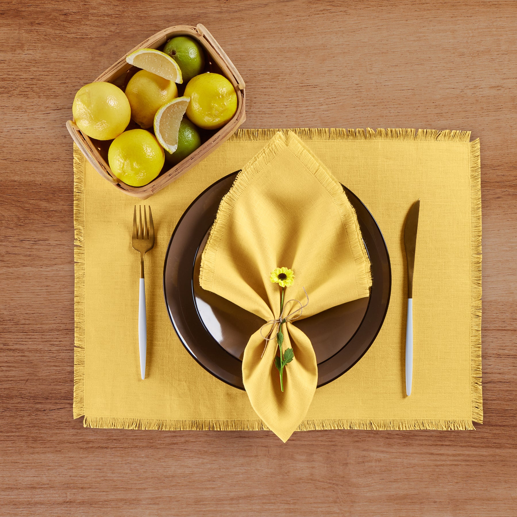 Stylish Fringe Placemats Set of 4 - Boho Chic Table Decor for Dining Room, Kitchen, or Outdoor Entertaining