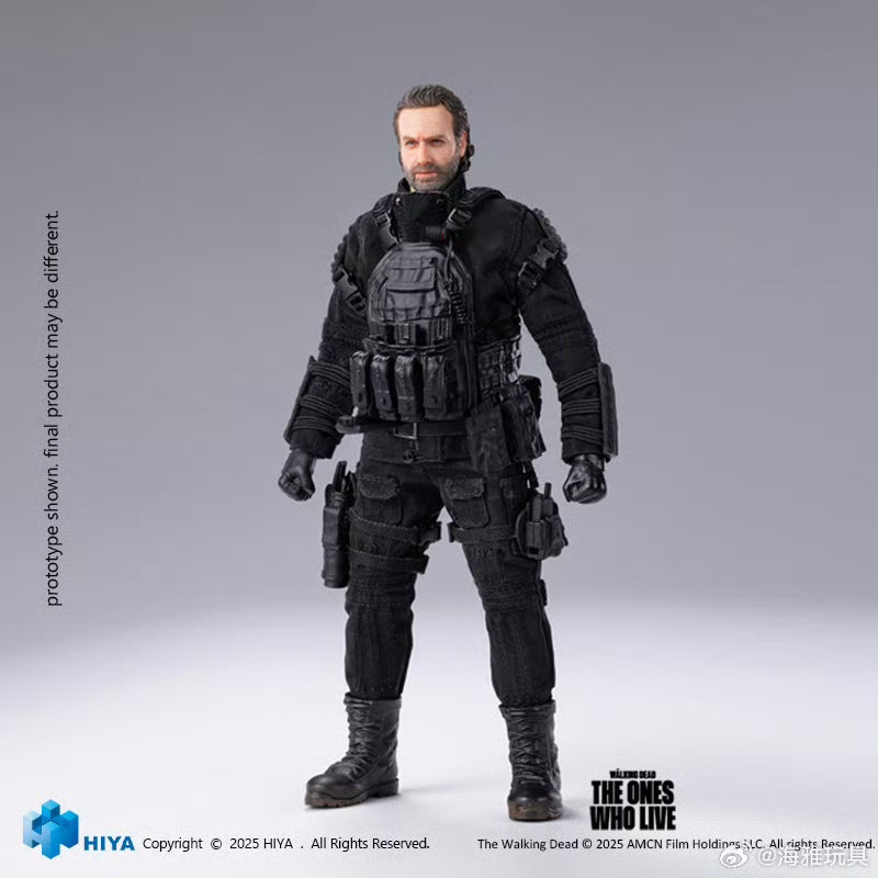 HIYA 16CM 1/12 Scale The Walking Dead: The Ones Who Lived Rick Grimes Action Figure - Highly Detailed Collectible Toy for Display & Role Play Scenes