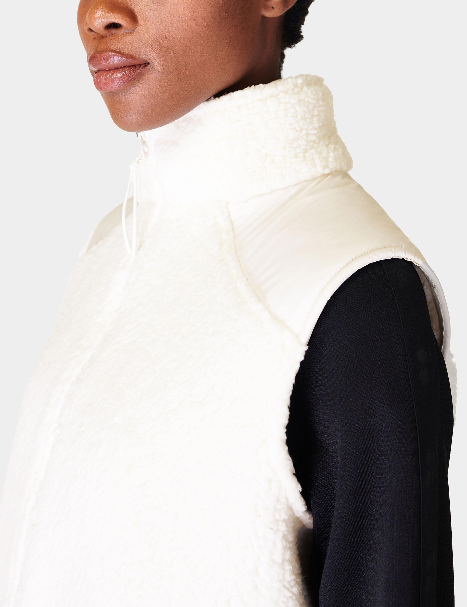 Canyon Fleece Vest for Women - Lightweight & Warm Lily White Puffer Vest - Perfect for Hiking, Camping & Outdoor Activities