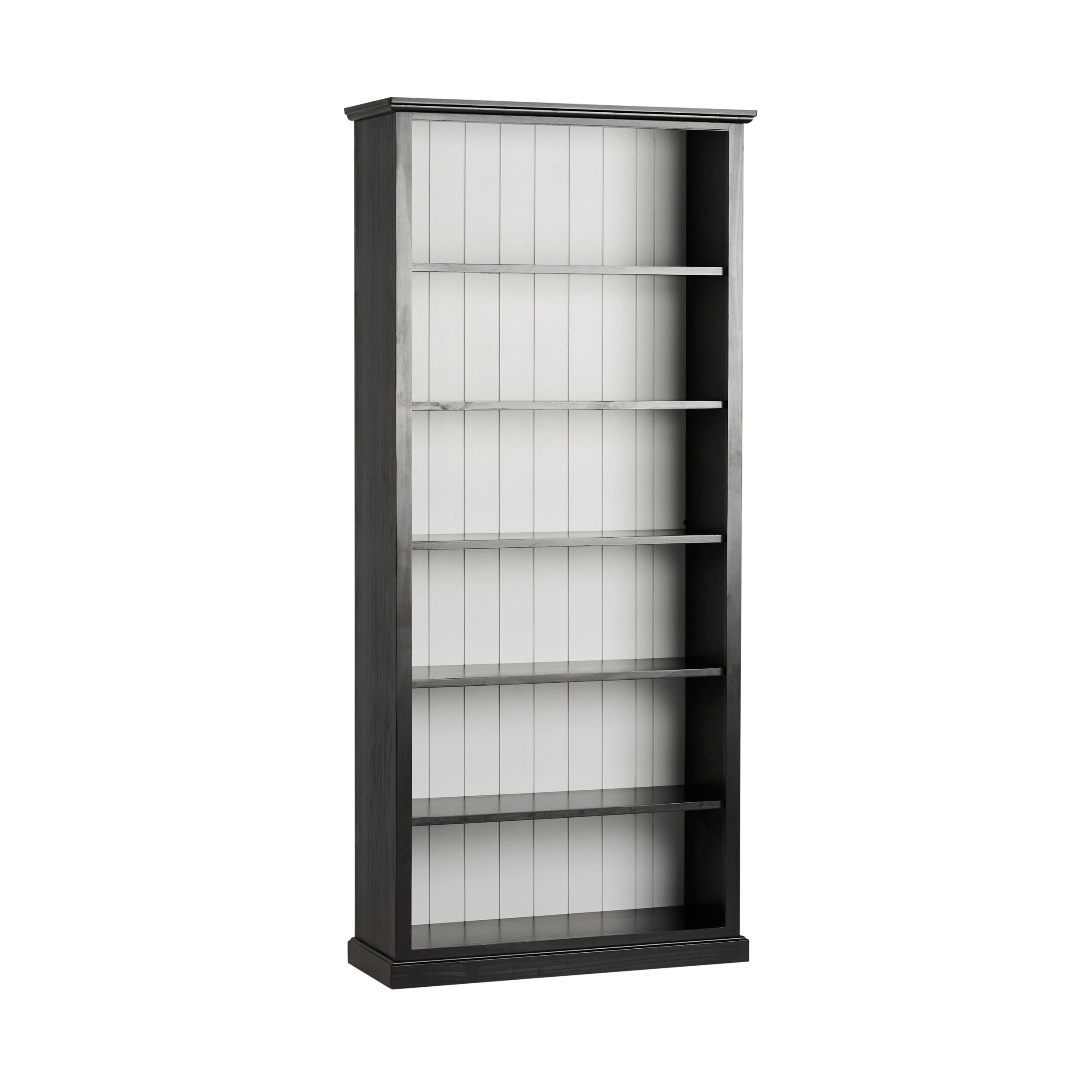 Armand Tall Bookcase 210 x 95cm Black - Modern Floor Standing Bookshelf for Living Room, Office & Bedroom Storage