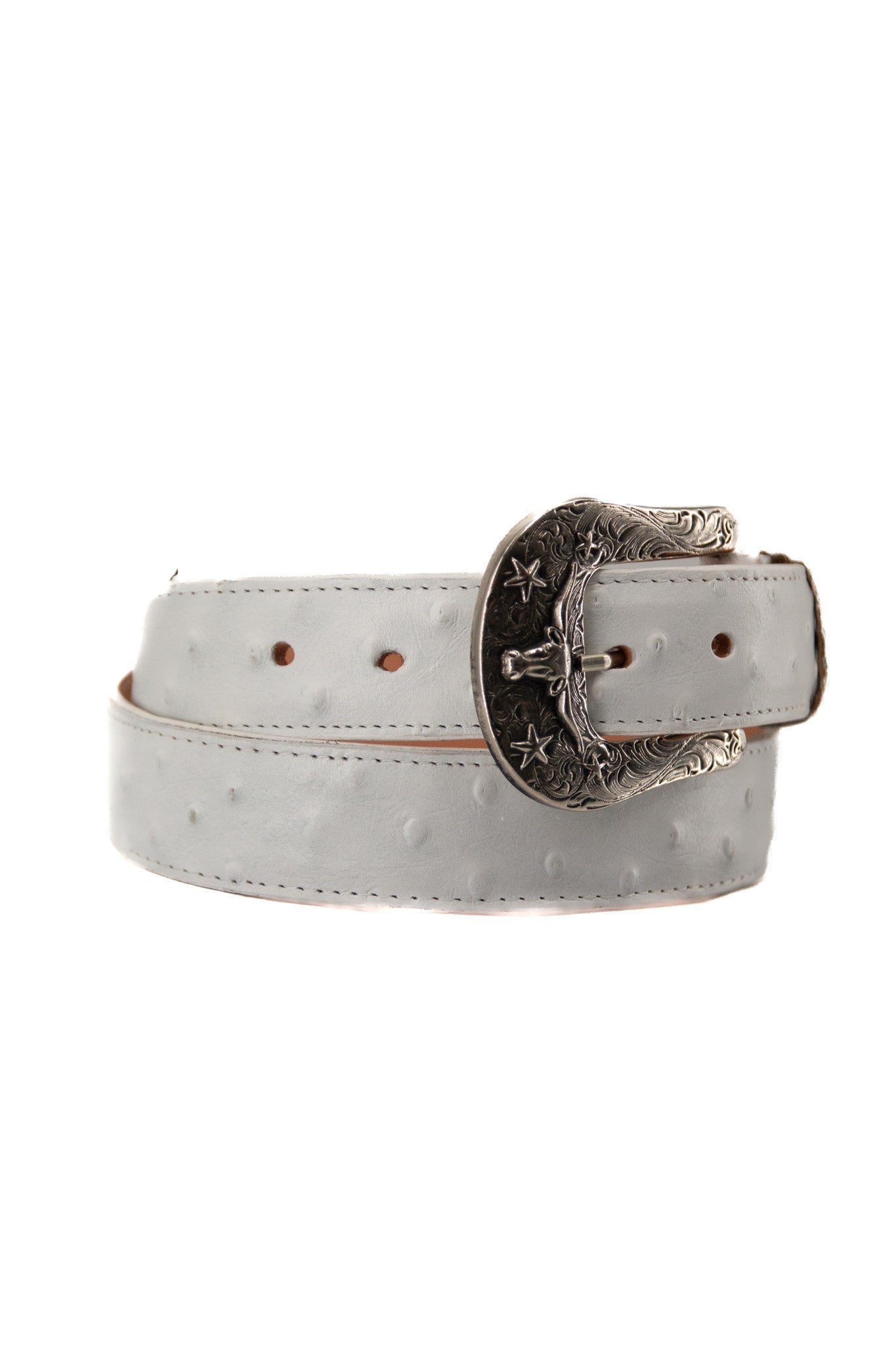 Stylish Ostrich Ranch Print Cowboy Belt for Men - Western Fashion Accessory for Rodeo, Country Music Festivals & Casual Wear