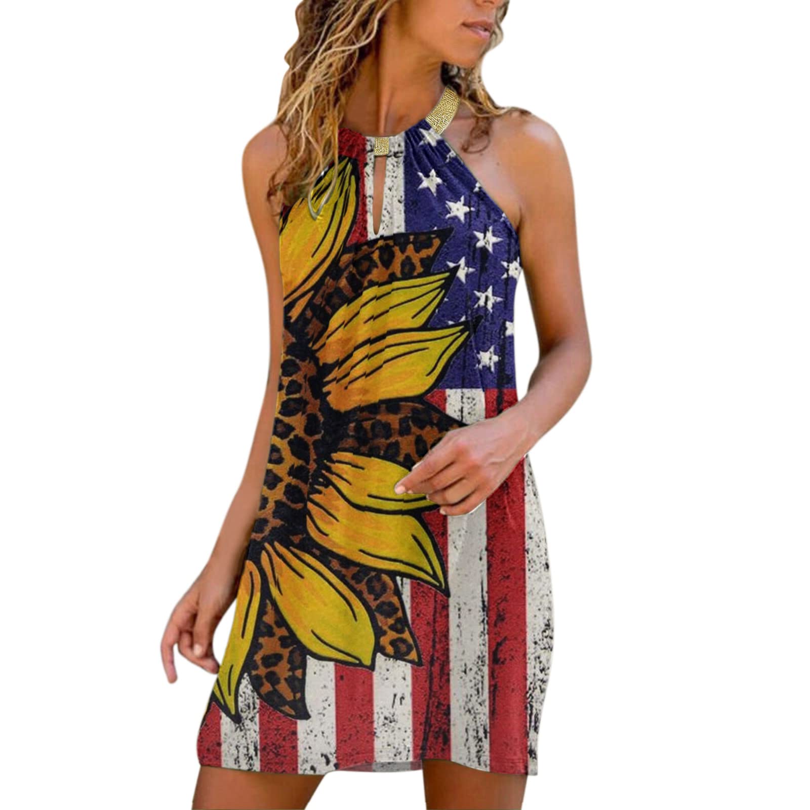 Elegant Plaid Print Sleeveless Dovetail Slit Summer Dress for Brides & Women - Perfect for Weddings, Parties & Casual Outings