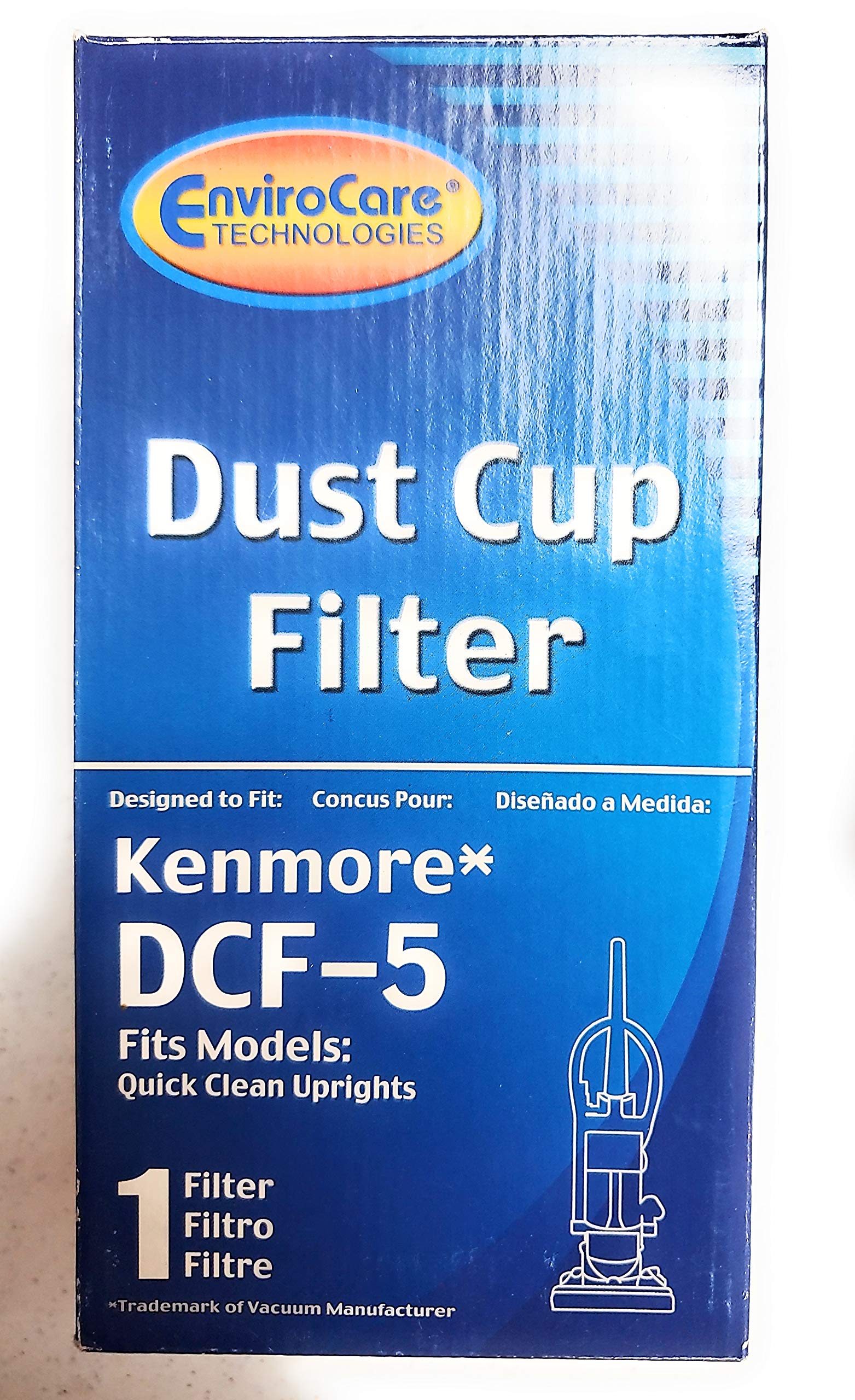 Kenmore DCF-5 HEPA Replacement Filter for Quick Clean Upright Vacuums - Compatible with Kenmore Models - Improves Air Quality & Allergen Removal - Perfect for Pet Hair, Dust & Allergy Relief in Homes & Offices