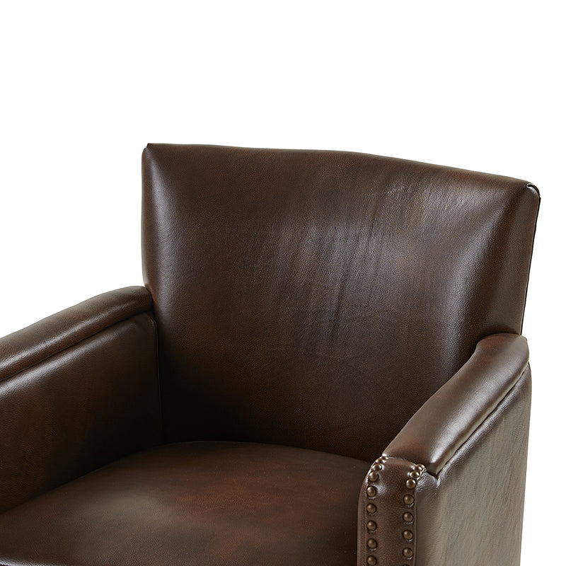 Gloria Genuine Leather Swivel Chair - 360° Rotating Office Chair with Adjustable Height for Home & Office Workspace - Perfect for Conference Rooms, Study Desks and Executive Offices