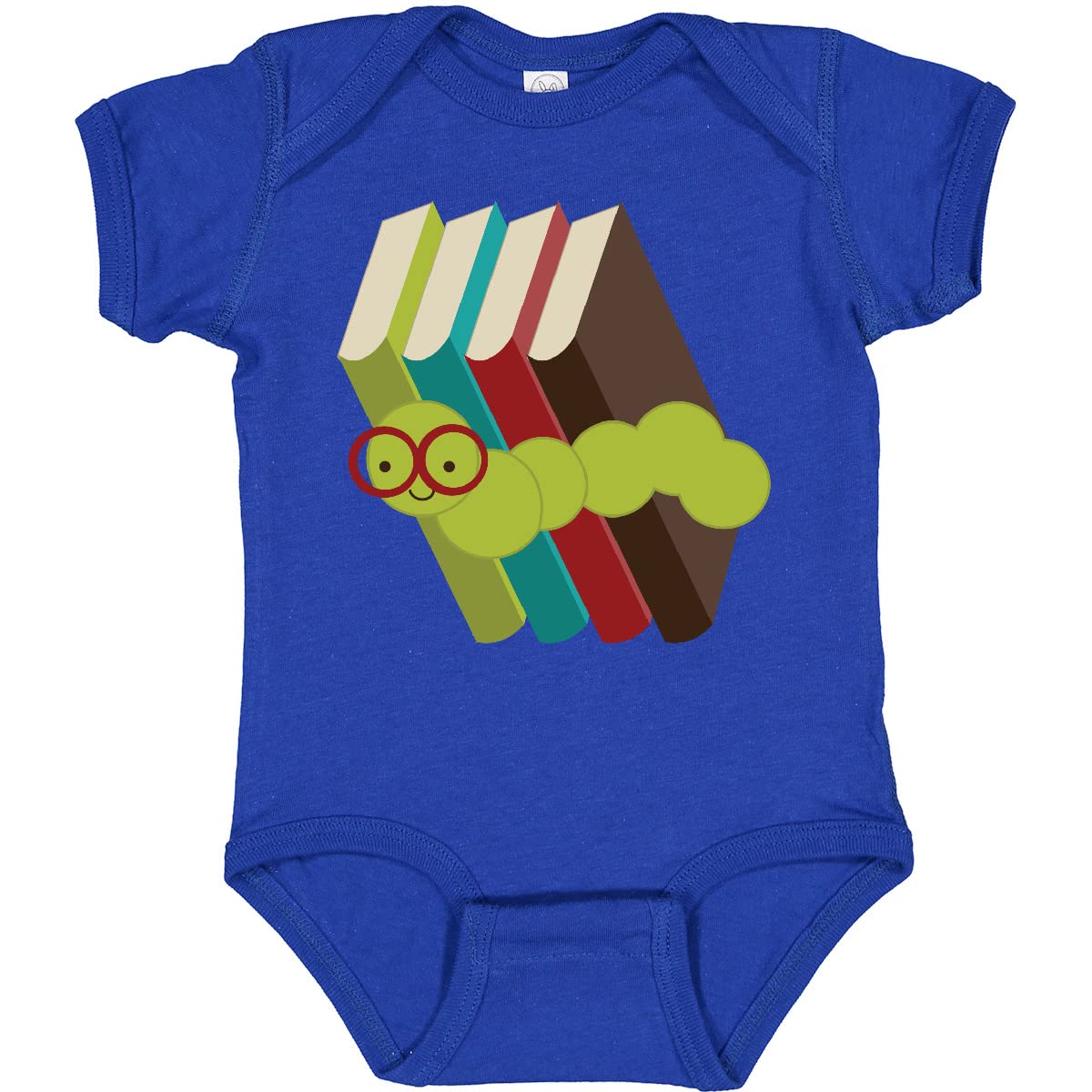Inktastic Bookworm Books Reading Baby Bodysuit - Cute Infant Onesie for Book Lovers & Library Theme Outfits - Perfect Gift for Newborns, Baby Showers & Reading Enthusiasts