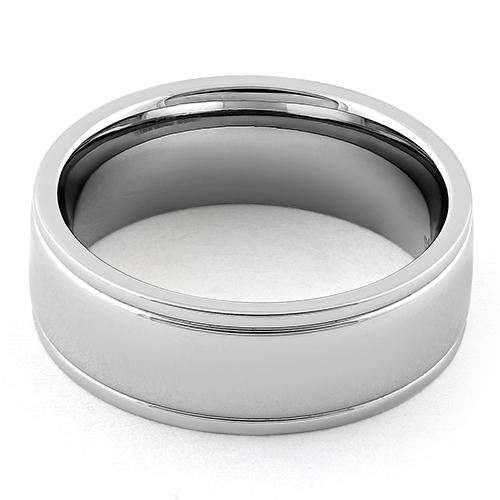 Premium Stainless Steel Double Groove Polished Band Ring for Men & Women - Wedding, Engagement, Anniversary, or Everyday Wear Jewelry Gift