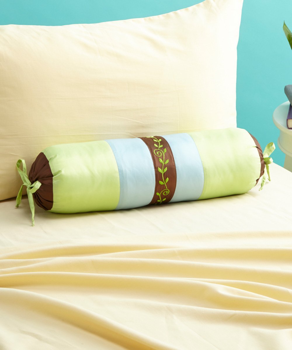 Bacati Botanika 4-Piece Twin Iridescent Quilt Bedding Set - Twin Quilt, Quilted Sham, 16x16 Decorative Pillow & 21x7 Neck Roll | Luxurious Bedroom Decor for Teens, Guest Rooms & Dorm Essentials