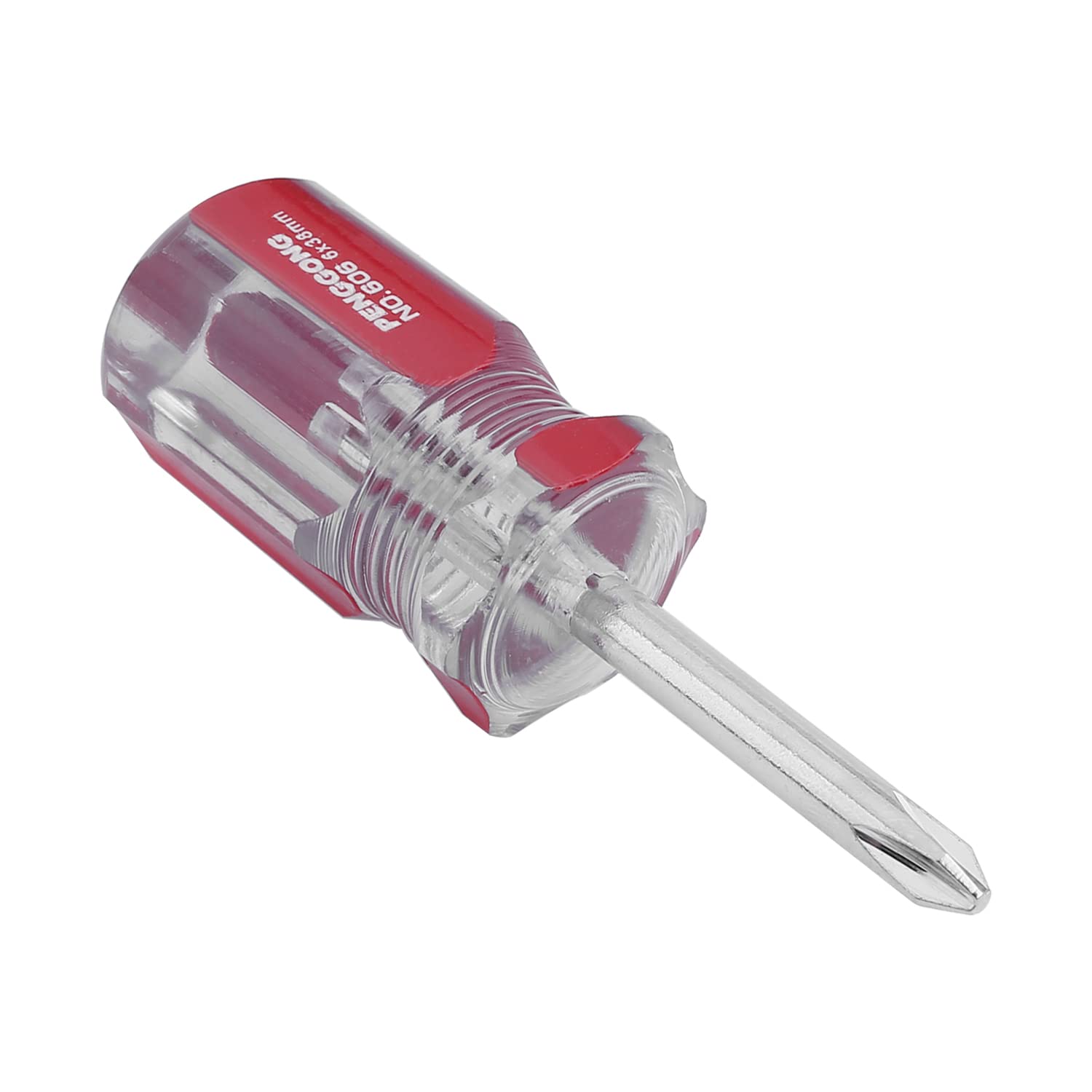 Utoolmart Phillips Screwdriver - 6mm Magnetic Cross Head Tip, 38mm 45# Steel Shaft with 47mm Ergonomic Plastic Handle - Perfect for Home Repair, DIY Projects & Craft Work (1 Piece)