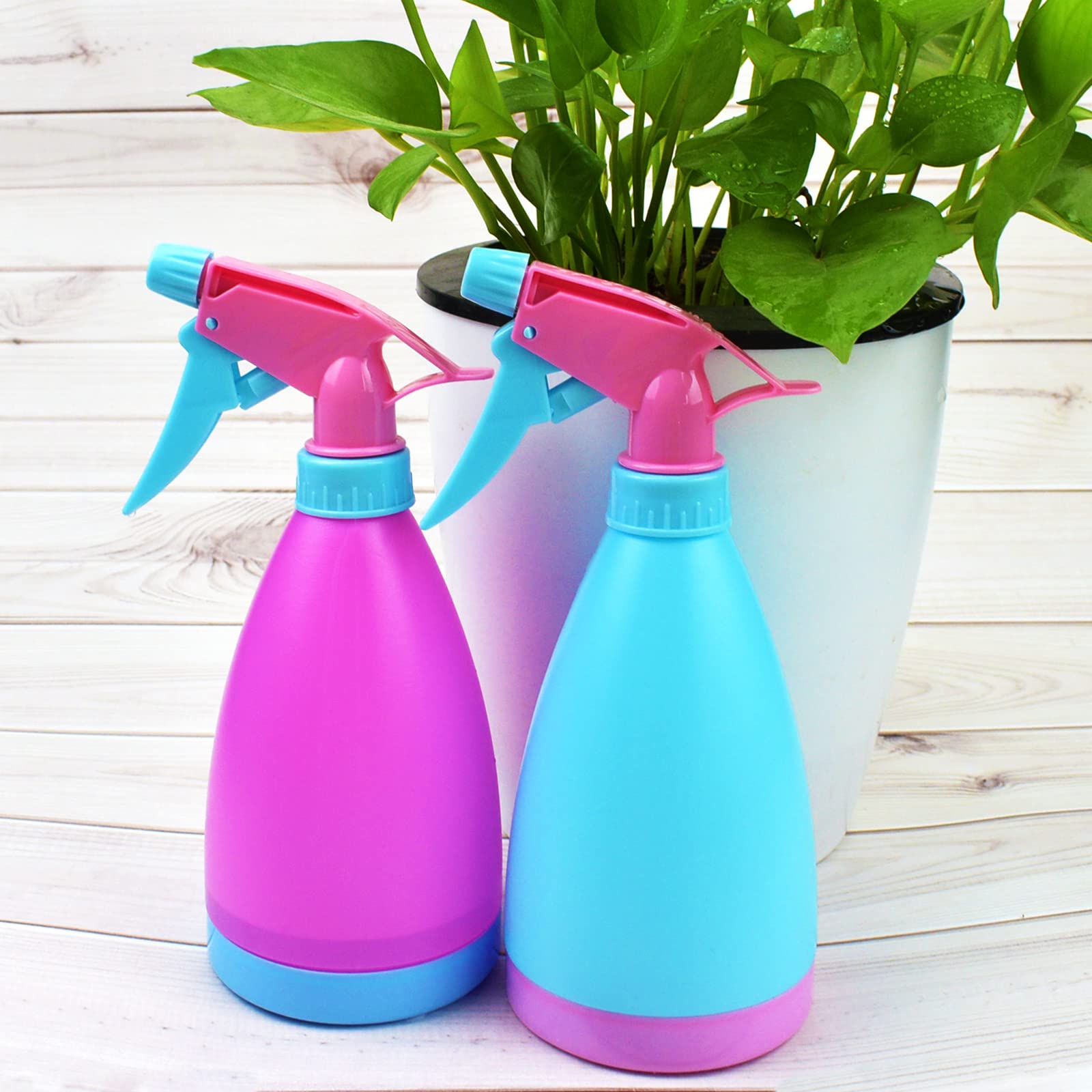 500ml Mist Spray Bottles 2-Pack - Leakproof Refillable Sprayer for Cleaning & Gardening