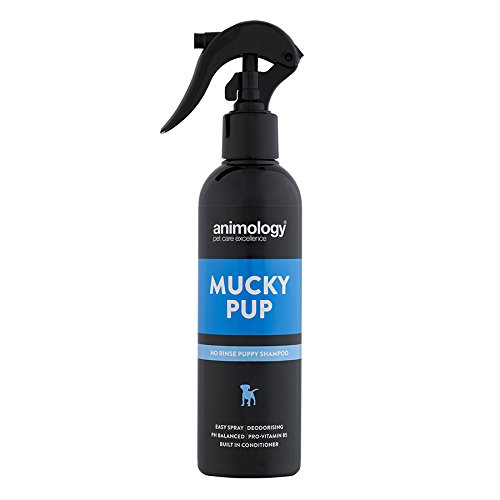 Animology Mucky Pup No Rinse Puppy Shampoo Spray - 250ml Waterless Dog Shampoo for Quick Cleaning Between Baths | Perfect for Travel, Camping & Post-Walk Freshening