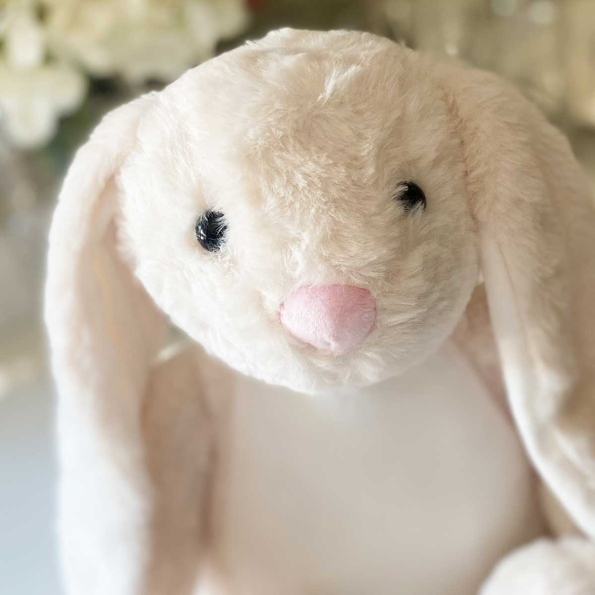 Personalized Photo Keepsake Bunny Plush - Custom Comfort Stuffed Animal for Baby Shower, Nursery Decor & Gift Giving