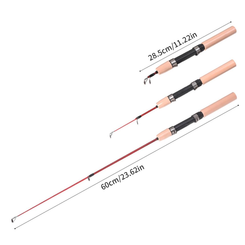 Retractable Ice Fishing Rod & Spinning Reel Combo - Portable Hard Fishing Pole Set for Winter Angling | Great for Ice Fishing, Lake Fishing & Outdoor Adventures