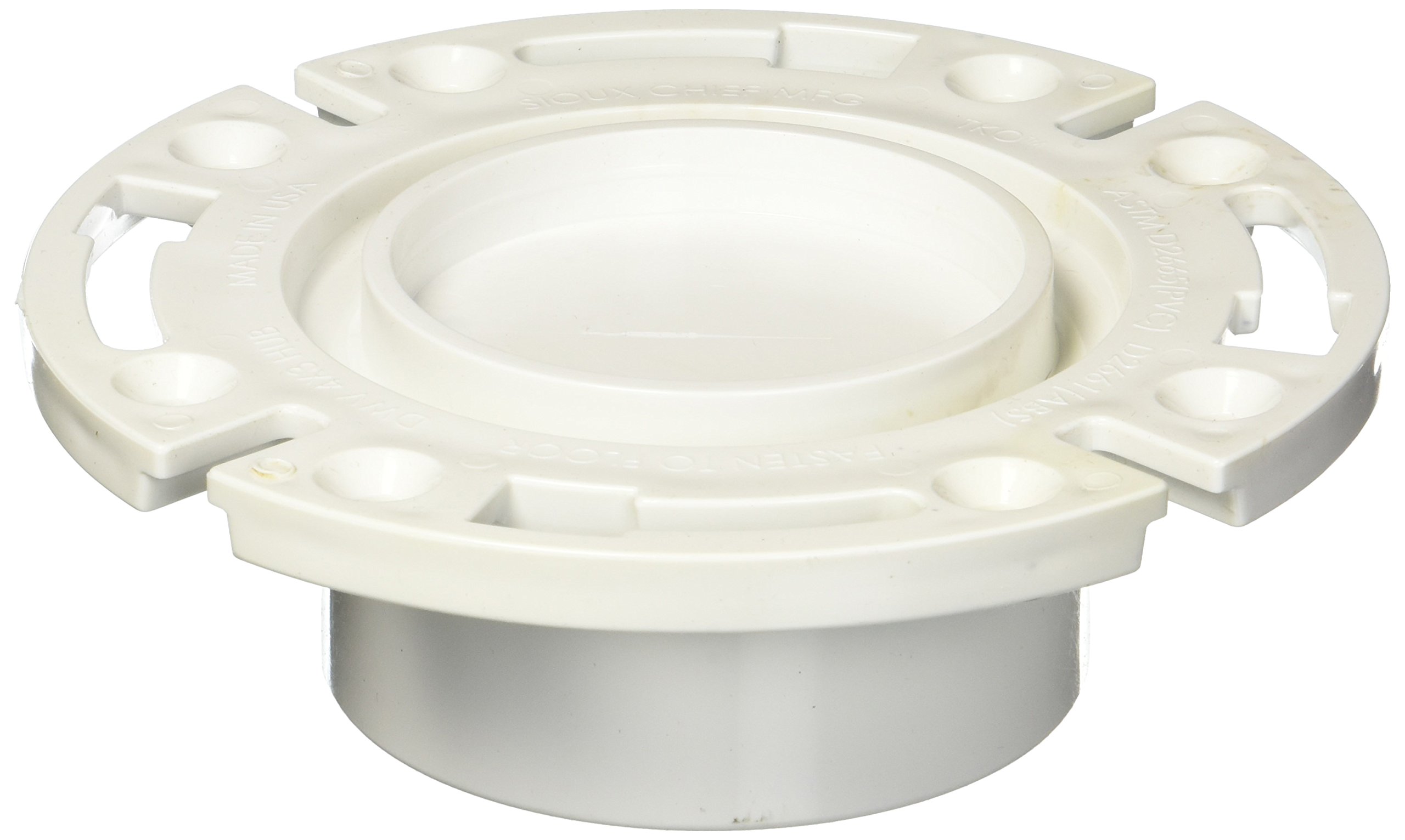 883-PT TKO Knockout Closet Flange for Drainage Systems - Durable PVC Pipe Fitting for Bathroom, Kitchen & Laundry Plumbing Installations