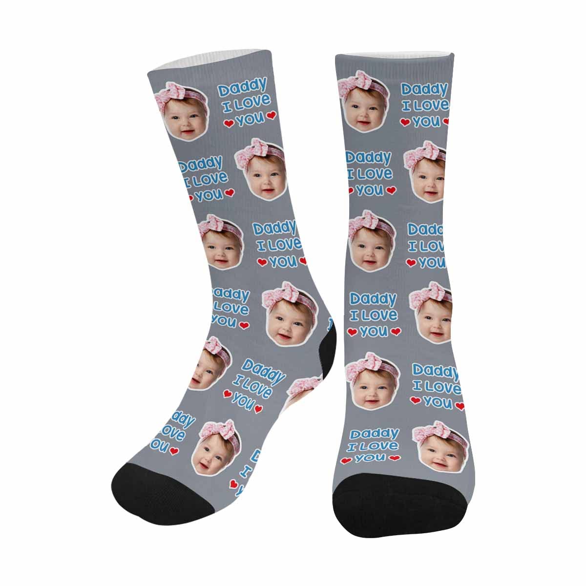 Custom Photo Printed Socks - Personalized Funny Novelty Socks for Men & Women - Great Gift for Dad, Husband, Wife - Perfect for Birthdays, Christmas & Father's Day