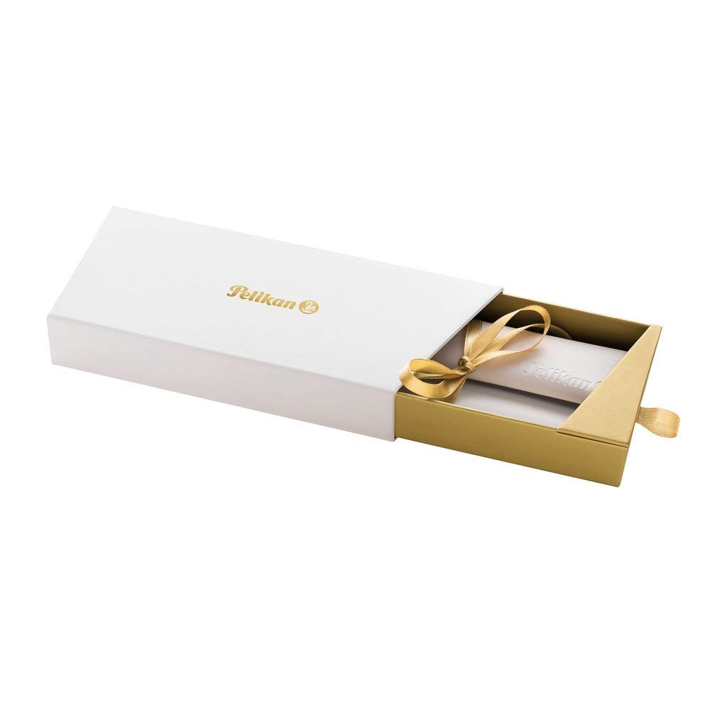 Pelikan K200 Gold Marbled Ballpoint Pen - Special Edition Tradition Fountain Pen with Gift Box (815185) - Premium Writing Instrument for Business Gifts, Collectors & Luxury Pen Enthusiasts