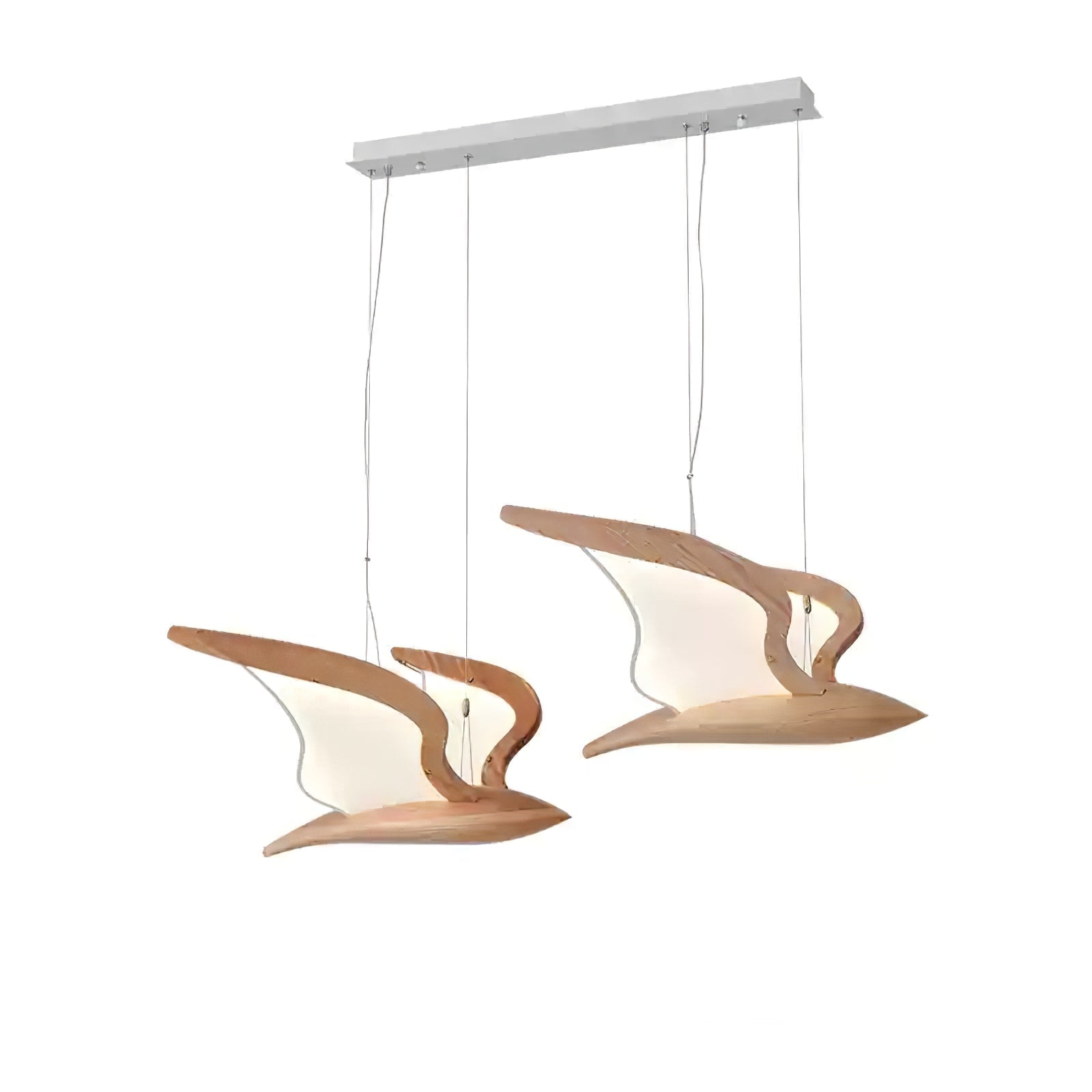 Avina Wing Pendant Light - Modern Ceiling Hanging Lamp with Adjustable Cord, Gold Finish for Dining Room, Kitchen Island, Bedroom & Living Room Decor