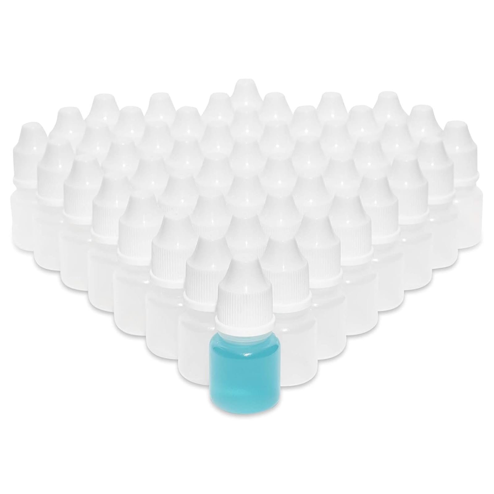 Juvale 5ml White Liquid Dropper Bottles with Cap - 50 Pack - Essential Oil, DIY Beauty & Travel-Sized Containers for Aromatherapy, Crafts & More