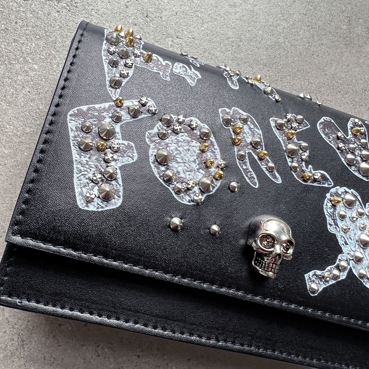 Skull Mini Crossbody Bag by Forever AMQ - Gothic Black Leather Purse for Women | Perfect for Parties, Concerts & Halloween Costume Accessories