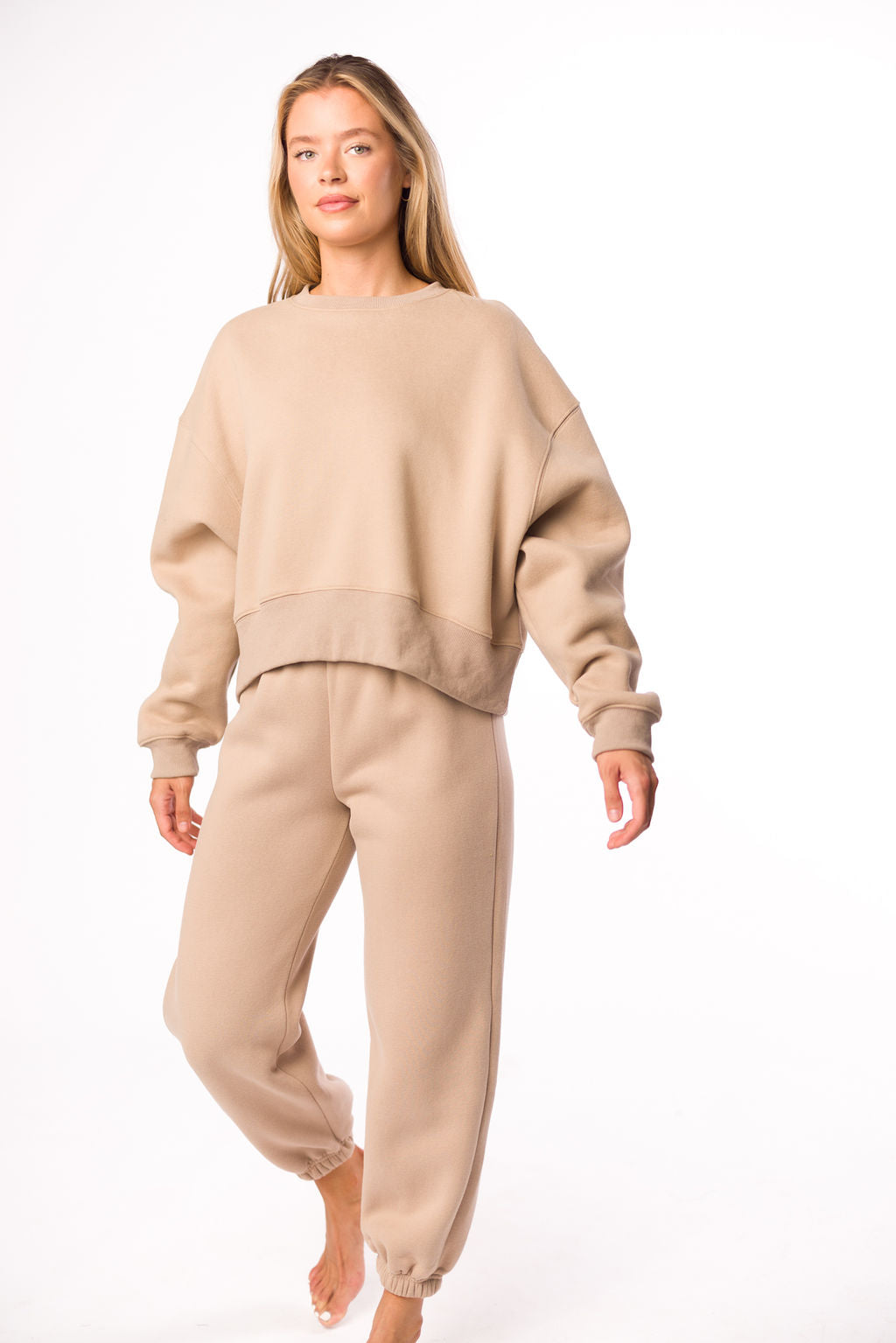 Soft & Cozy Mocha Sweatpants for Women - Lounge, Yoga & Home Wear - Comfortable Fleece Joggers for Relaxing & Running Errands